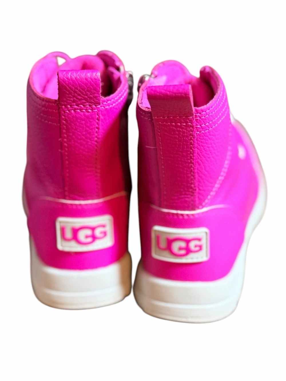 UGG Kids Bright Pink Lace-Tab Winter Boot - Picture 4 of 6